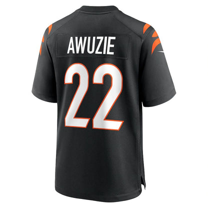 C.Bengals #22 Chidobe Awuzie Black Game Player Jersey Stitched American Football Jerseys - Main View