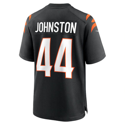 C.Bengals #44 Clay Johnston Black Game Jersey Stitched American Football Jerseys - Main View