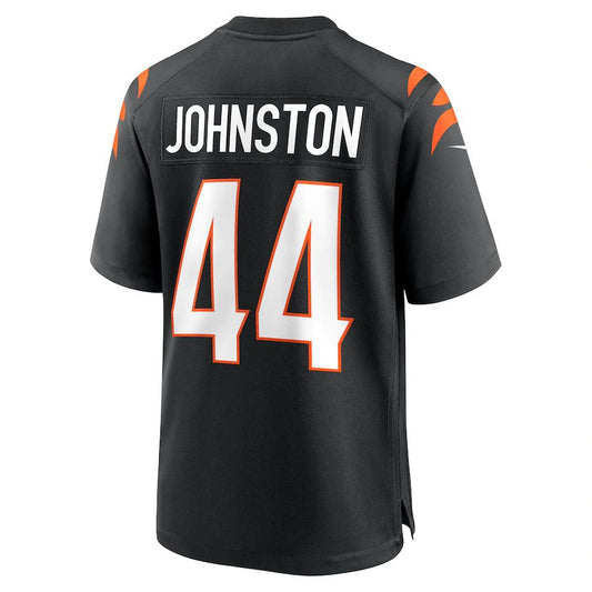 C.Bengals #44 Clay Johnston Black Game Jersey Stitched American Football Jerseys - Main View