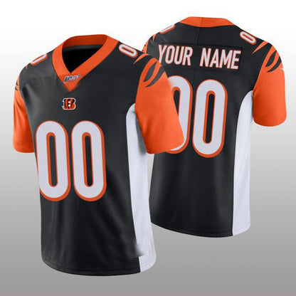 Custom C.Bengals Black Vapor Limited 100th Season Jersey Stitched American Football Jerseys - Main View
