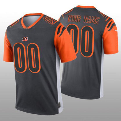 Custom C.Bengals Silver Inverted Legend Jersey Stitched American Football Jerseys - Main View