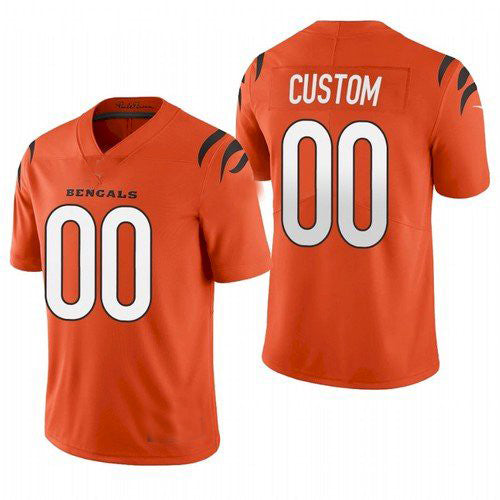 Custom C.Bengals 2021 New Orange Vapor Untouchable Limited American Stitched Football Jerseys - Main View