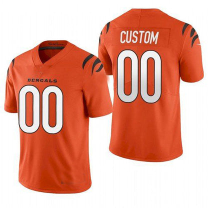 Custom C.Bengals 2021 New Orange Vapor Untouchable Limited American Stitched Football Jerseys - Main View
