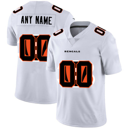 Custom C.Bengals White Team Big Logo Vapor Untouchable Limited Jersey American Stitched Football Jerseys - Main View