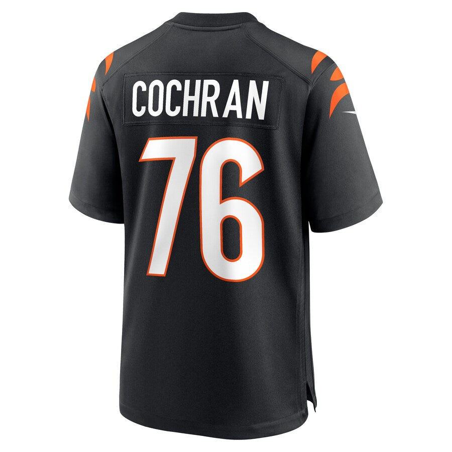 C.Bengals #76 Devin Cochran Black Game Player Jersey Stitched American Football Jerseys - Main View