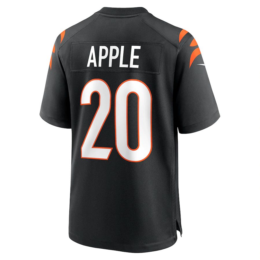 C.Bengals #20 Eli Apple Black Game Jersey Stitched American Football Jerseys - Main View