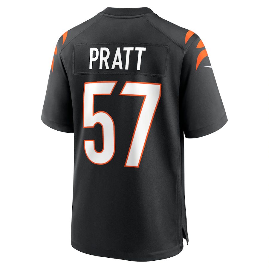 C.Bengals #57 Germaine Pratt Black Game Jersey Stitched American Football Jerseys - Main View