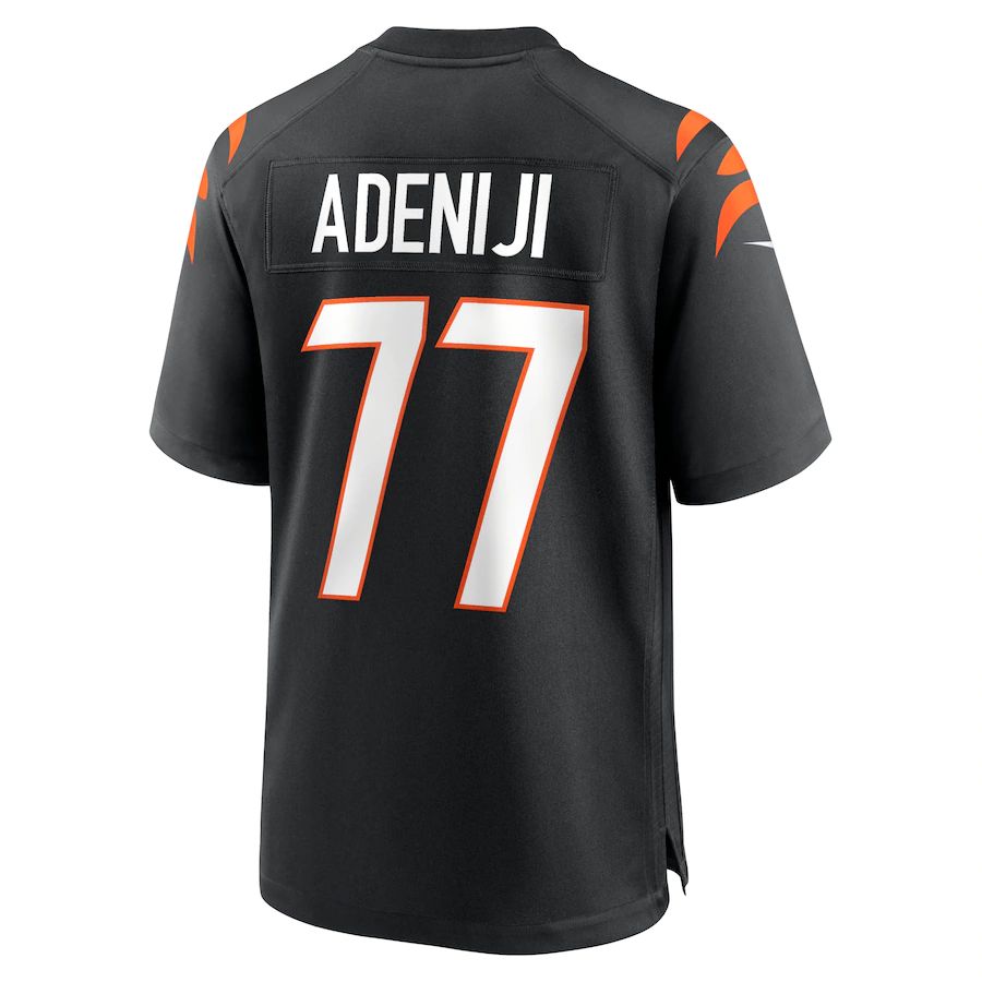 C.Bengals #77 Hakeem Adeniji Black Game Jersey Stitched American Football Jerseys - Main View