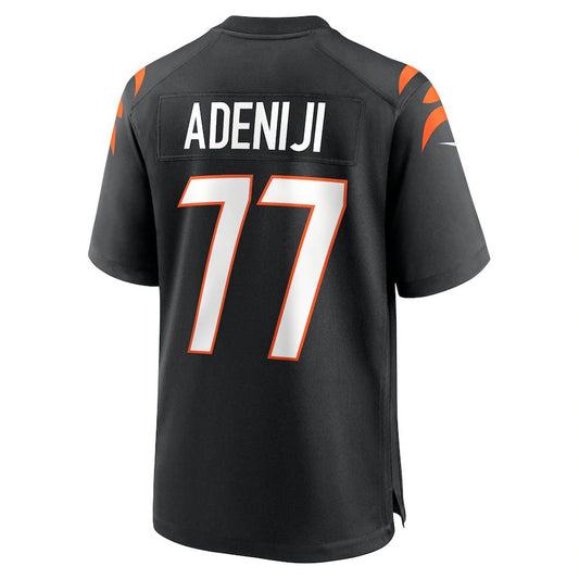 C.Bengals #77 Hakeem Adeniji Black Game Jersey Stitched American Football Jerseys - Main View