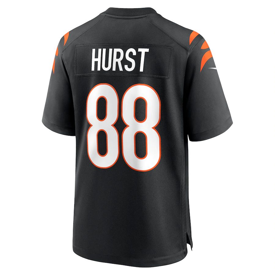 C.Bengals #88 Hayden Hurst Black Game Jersey Stitched American Football Jerseys - Main View