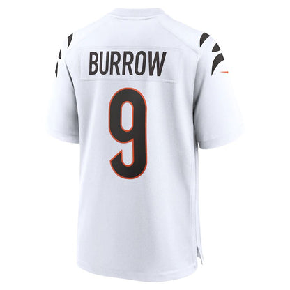 C.Bengals #9 Joe Burrow White Game Jersey Stitched American Football Jerseys - Main View