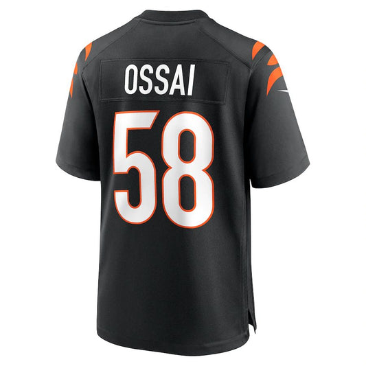 C.Bengals #58 Joseph Ossai Black Game Jersey Stitched American Football Jerseys - Main View