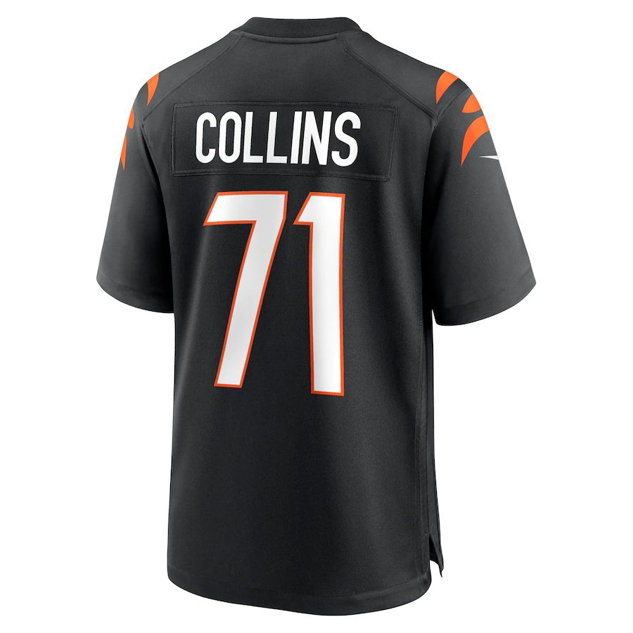 C.Bengals #71 La'el Collins Black Game Jersey Stitched American Football Jerseys - Main View