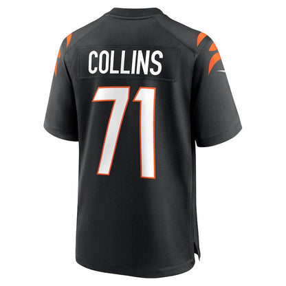C.Bengals #71 La'el Collins Black Game Jersey Stitched American Football Jerseys - Main View