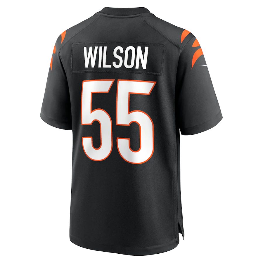 C.Bengals #55 Logan Wilson Black Game Jersey Stitched American Football Jerseys - Main View