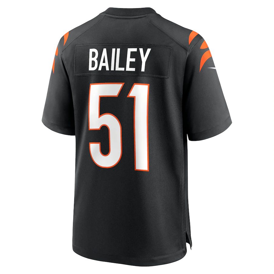 C.Bengals #51 Markus Bailey Black Game Jersey Stitched American Football Jerseys - Main View