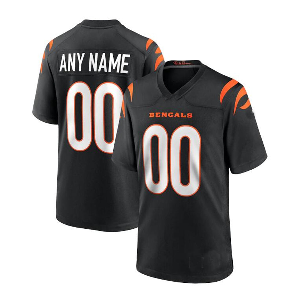 Custom C.Bengals Black Game Jersey American Stitched Football Jerseys - Main View