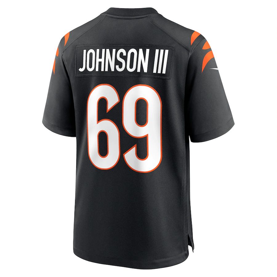 C.Bengals #69 Raymond Johnson III Black Game Player Jersey Stitched American Football Jerseys - Main View