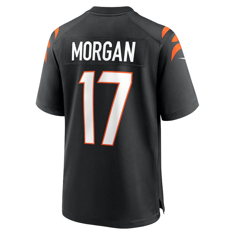 C.Bengals #17 Stanley Morgan Black Player Game Jersey Stitched American Football Jerseys - Main View
