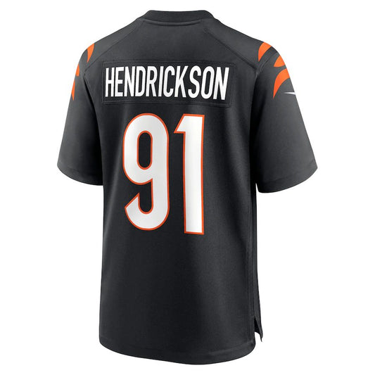 C.Bengals #91 Trey Hendrickson Black Team Game Jersey Stitched American Football Jerseys - Main View