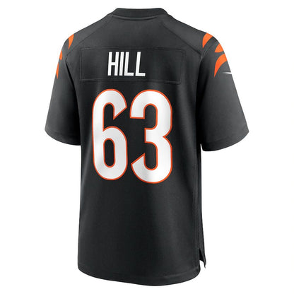 C.Bengals #63 Trey Hill Black Game Jersey Stitched American Football Jerseys - Main View