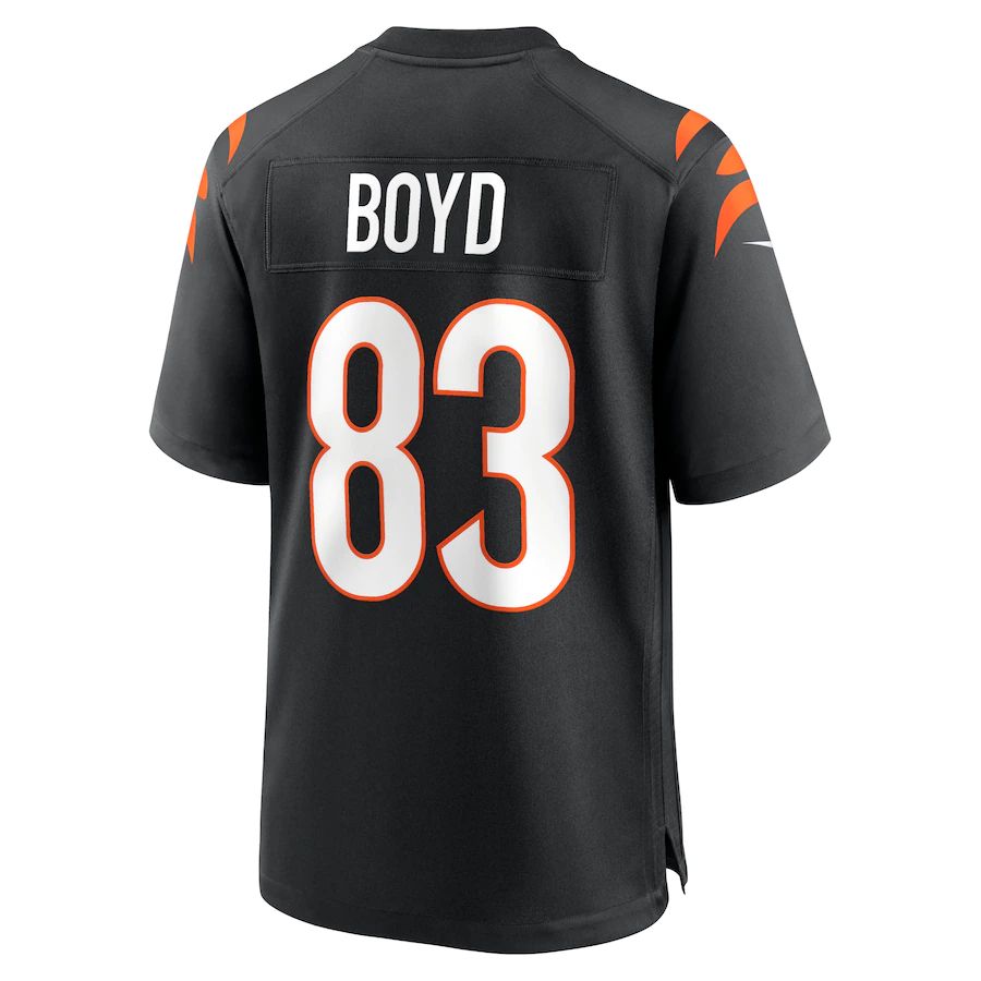 C.Bengals #83 Tyler Boyd Black Game Jersey Stitched American Football Jerseys - Main View