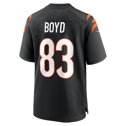 C.Bengals #83 Tyler Boyd Black Game Jersey Stitched American Football Jerseys - Main View