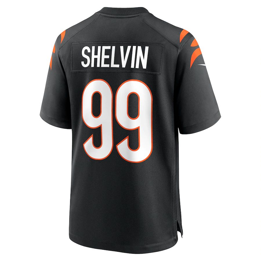 C.Bengals #99 Tyler Shelvin Black Game Jersey Stitched American Football Jerseys - Main View