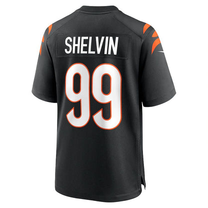 C.Bengals #99 Tyler Shelvin Black Game Jersey Stitched American Football Jerseys - Main View