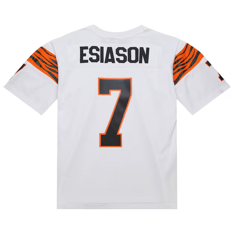 C.Bengals #7 Boomer Esiason Mitchell & Ness 1984 Legacy Replica Jersey - White American Football Jerseys - Main View