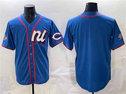 Cincinnati Reds National League Blank Blue 2025 All-Star Edition Limited Stitched Baseball Jersey - Main View