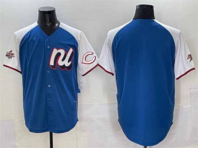 Cincinnati Reds National League Blank Blue Alternate 2025 All-Star Edition Limited Stitched Baseball Jersey - Main View