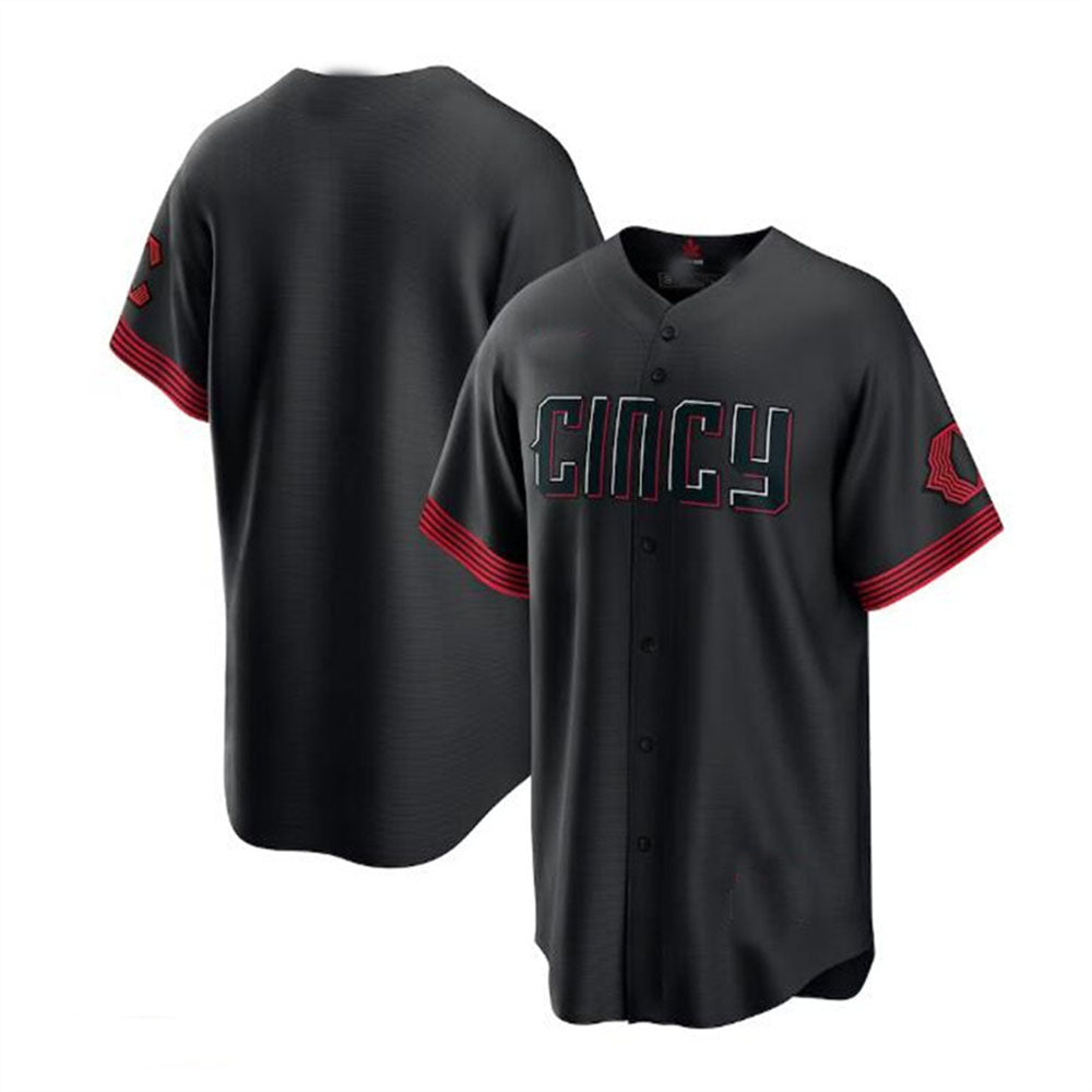 Cincinnati Reds 2023 City Connect Replica Jersey - Black Baseball Jerseys - Main View