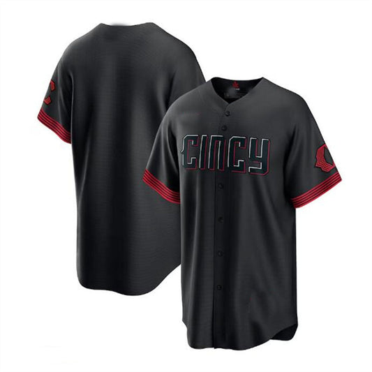 Cincinnati Reds 2023 City Connect Replica Jersey - Black Baseball Jerseys - Main View