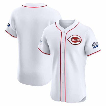Cincinnati Reds White 2025 Speedway Classic Home Elite Stitched Baseball Jersey - Main View