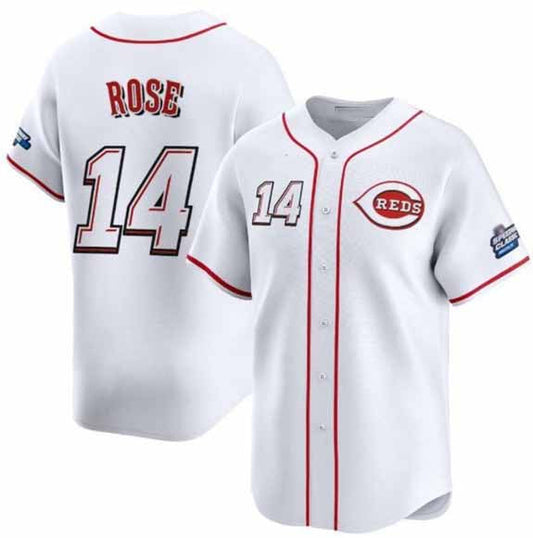 Cincinnati Reds #14 Pete Rose White 2025 Speedway Classic Home Limited Stitched Baseball Jersey - Main View