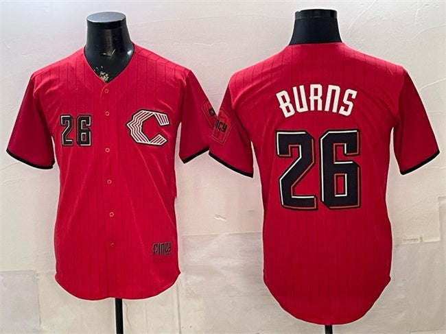 Cincinnati Reds #26 Chase Burns Red 2026 City Connect Stadium Stitched Jersey - Main View