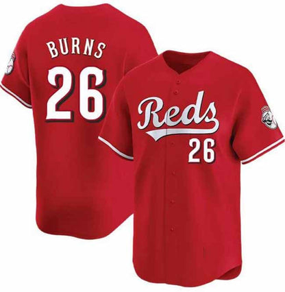 Cincinnati Reds #26 Chase Burns Red Limited Stitched Baseball Jersey - Main View