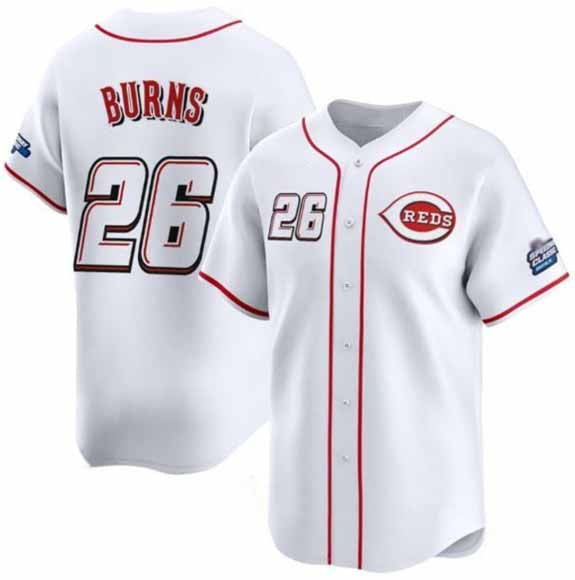 Cincinnati Reds #26 Chase Burns White 2025 Speedway Classic Home Limited Stitched Baseball Jersey - Main View