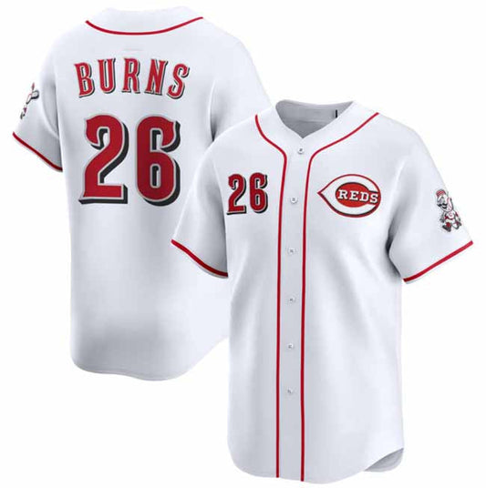 Cincinnati Reds #26 Chase Burns White Home Limited Stitched Baseball Jersey - Main View