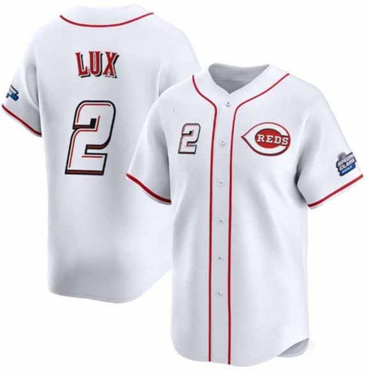 Cincinnati Reds #2 Gavin Lux White 2025 Speedway Classic Home Limited Stitched Baseball Jersey - Main View