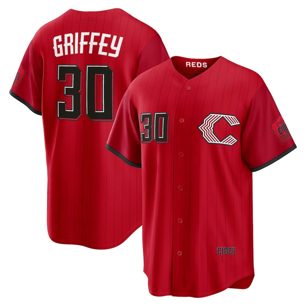 Cincinnati Reds #30 Ken Griffey Jr. Red 2026 City Connect Stadium Stitched Baseball Jersey - Main View