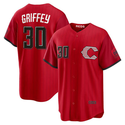 Cincinnati Reds #30 Ken Griffey Jr. Red 2026 City Connect Stadium Stitched Baseball Jersey - Main View