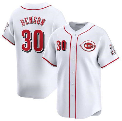 Cincinnati Reds #30 Will Benson White Home Limited Baseball Stitched Jersey - Main View