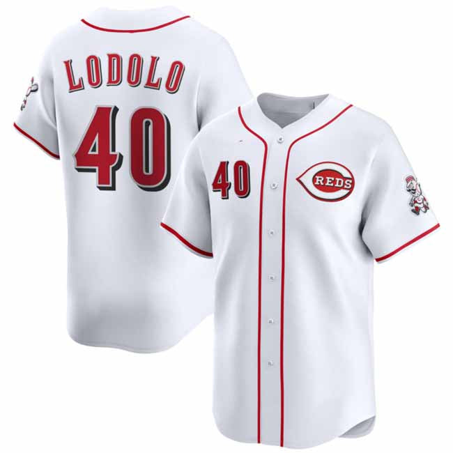 Cincinnati Reds #40 Nick Lodolo White Home Limited Stitched Baseball Jersey - Main View