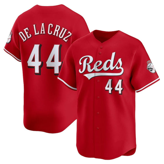 Cincinnati Reds #44 Elly De La Cruz Alternate Limited Player Jersey - Red Stitched Baseball Jerseys - Main View
