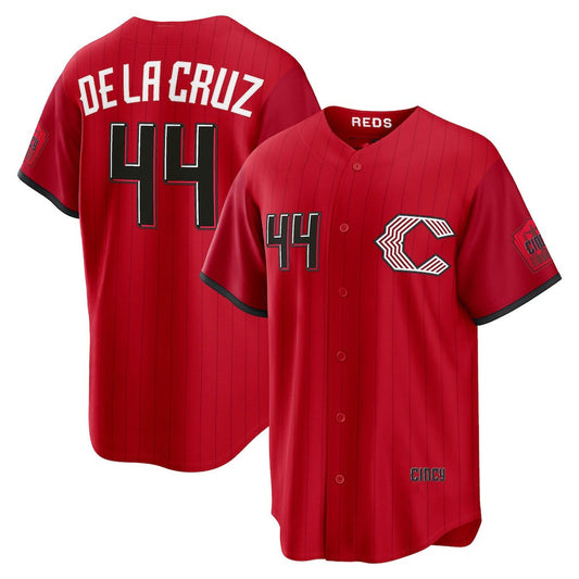 Cincinnati Reds #44 Elly De La Cruz Red 2026 City Connect Stadium Stitched Baseball Jersey - Main View