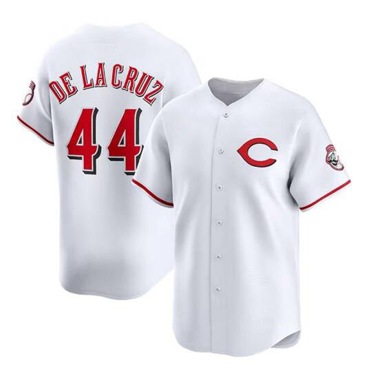 Cincinnati Reds #44 Elly De La Cruz White 2025 Home Limited Stitched Baseball Jersey - Main View