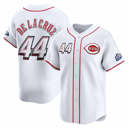 Cincinnati Reds #44 Elly De La Cruz White 2025 Speedway Classic Home Limited Player Stitched Baseball Jersey - Main View