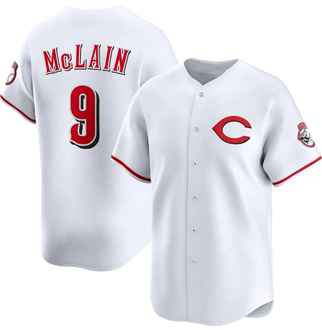 Cincinnati Reds #9 Matt McLain White 2025 Home Limited Stitched Baseball Jersey - Main View